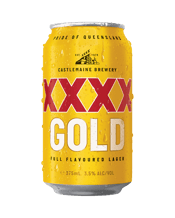 Xxxx Gold Mid Strength Lager Beer Cans 375ml  Can