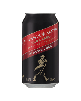 Johnnie Walker Red Label & Cola Cans 375ml  Can
