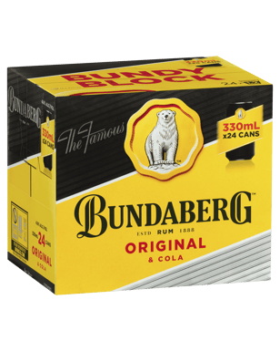 Bundaberg Up Rum & Cola Cans 24 Pack 330ml  Case