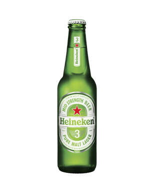 Heineken 3 Lager 330ml  Bottle