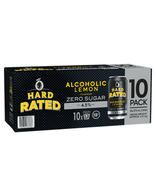 Hard Rated Zero Sugar 10pk Cans 375ml  Pack