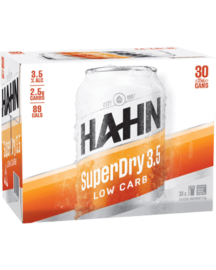 Buy Hahn Super Dry Lager Bottles 330mL - Red Bottle