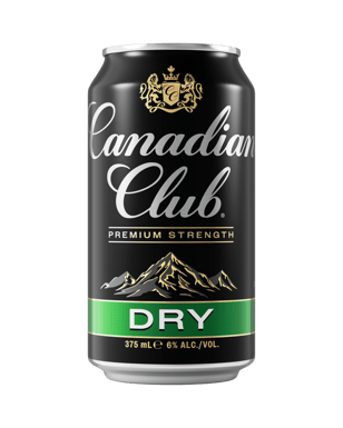 Canadian Club Premium Strength Whisky & Dry 6% Cans 375ml  Can