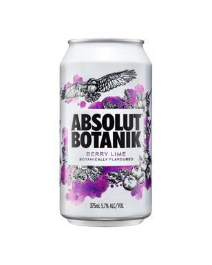 Absolut Botanik Berry Lime & Vodka Cans 10 Pack 375ml  10 Pack