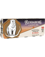 Bundaberg Campfire Bourbon Barrel Finished Rum & Cola 6% Can  Pack