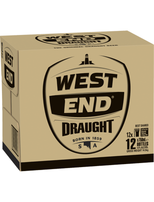 West End Draught Bottles 750ml  12 Case
