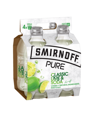 Smirnoff Pure Classic Lime & Soda Bottles 300ml  Bottle