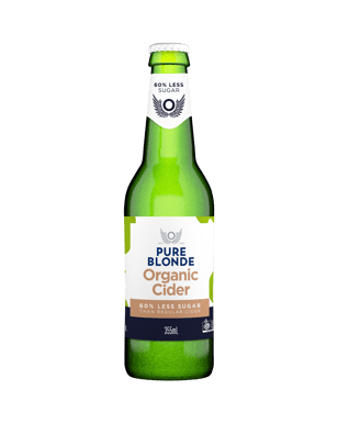 Pure Blonde Organic Apple Cider Bottles 355ml  Bottle
