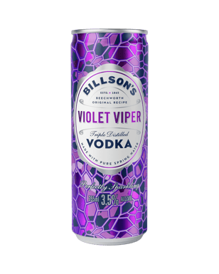 Billson's Vodka & Violet Viper Cans 355ml  Can