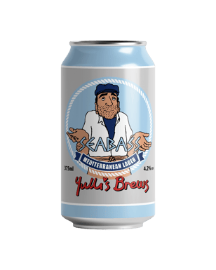 Yulli's Brews Seabass Mediterranean Lager Cans 375ml  Can