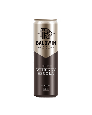 Baldwin Distilling Co Whiskey & Cola Cans 300ml  Can