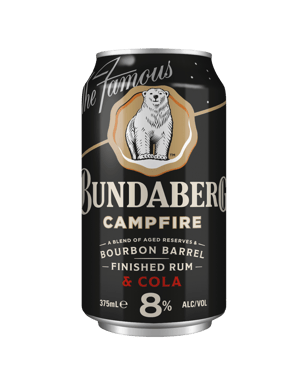 Bundaberg Campfire Extra Bourbon Barrel Finished Rum 8% Cans  Can