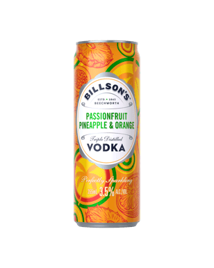 Bilsons Vodka Passionfruit Pineapple & Orange Cans 355ml  Can
