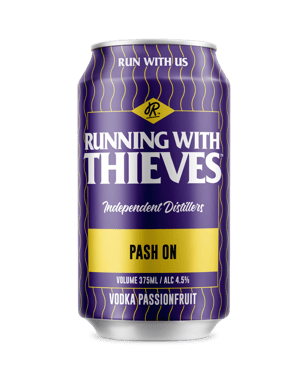 Running With Thieves Pash On Vodka Passionfruit Soda Cans 375ml  Can