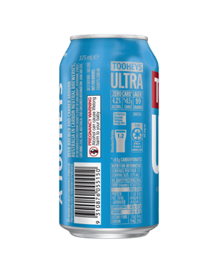 Tooheys Ultra Zero Carb Can 375ml  Can