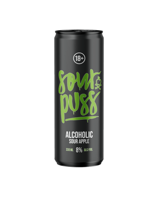 Sour Puss Alcoholic Sour Apple Cans 330ml  Can
