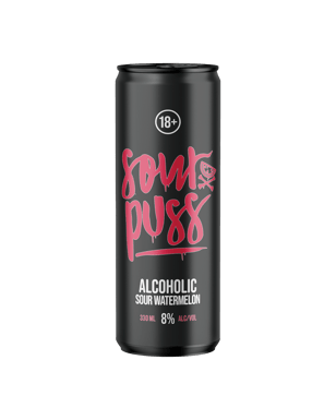Sour Puss Alcoholic Sour Watermelon Cans 330ml  Can