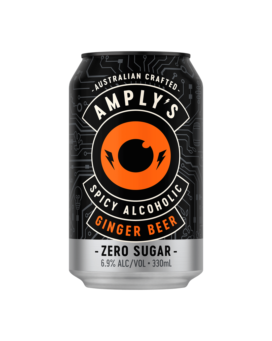 Amplys Zero Sugar Ginger Beer Cans 330mL