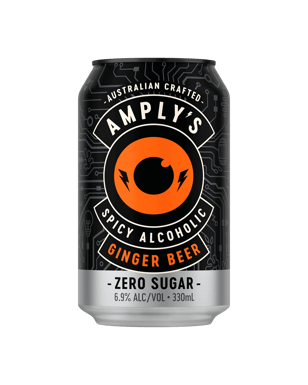 Amplys Zero Sugar Ginger Beer Cans 330ml  Can