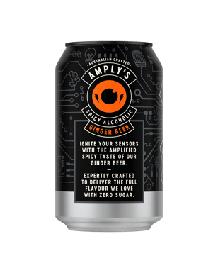 Amplys Zero Sugar Ginger Beer Cans 330ml  Can