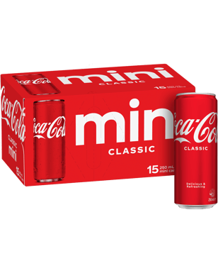 Coca-cola Classic Mini Cans 15x250ml  Can