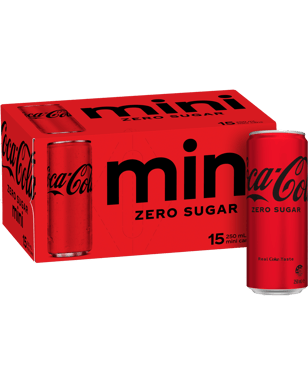 Coca-cola Zero Sugar Mini Cans 15x250ml  Can