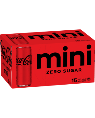 Coca-cola Zero Sugar Mini Cans 15x250ml  Can