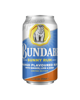 Bundaberg Sunny Rum Mango With Ginger Lime & Soda Cans 375ml  Can