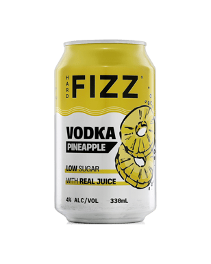Hard Fizz Vodka Pineapple Cans 330ml  Can