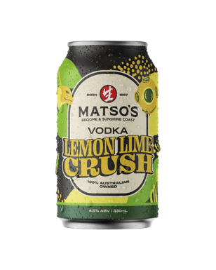 Matso's Vodka Lemon Lime Crush Cans 330ml  Can
