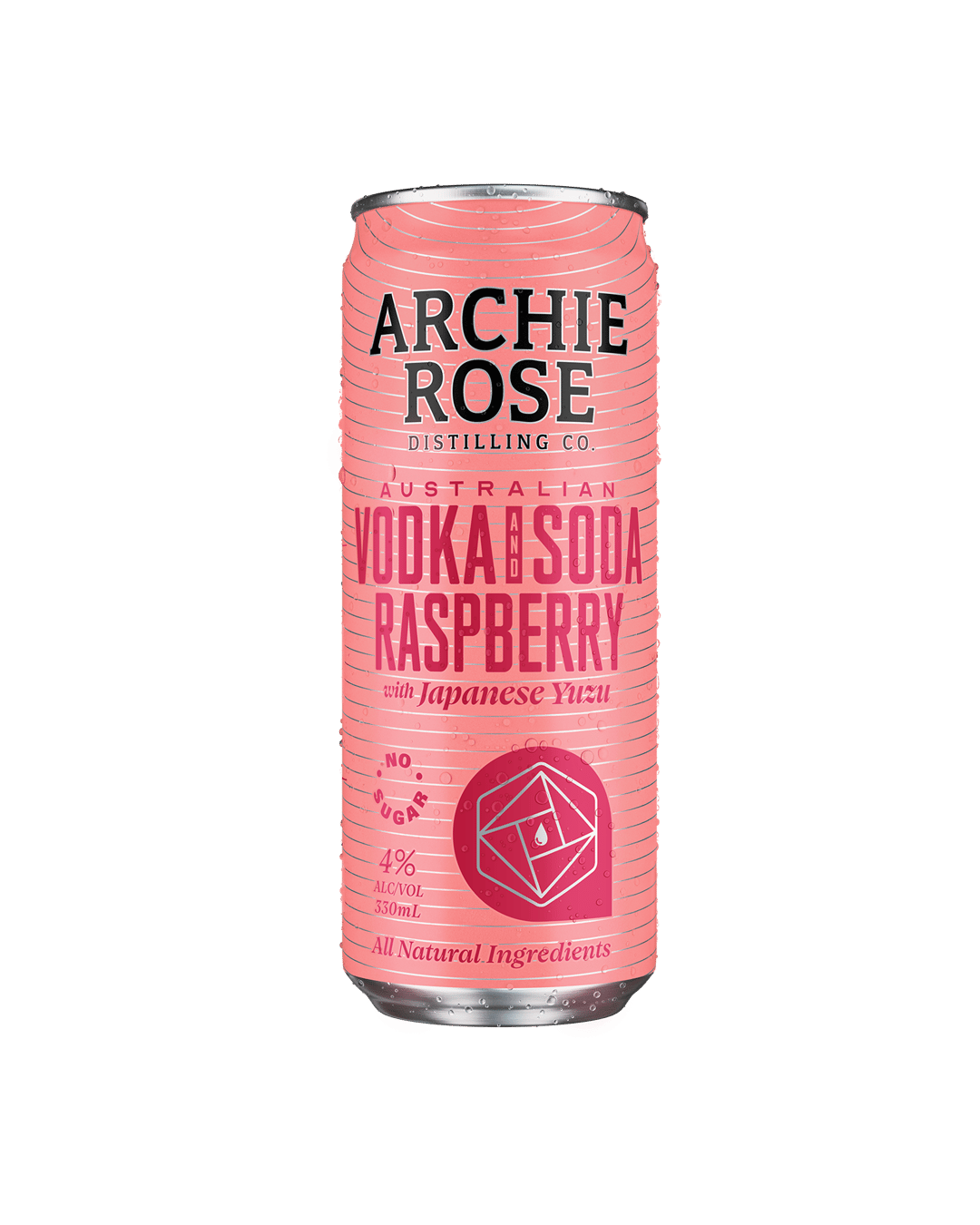 Archie Rose Australian Vodka & Soda With Raspberry & Yuzu Cans 330mL