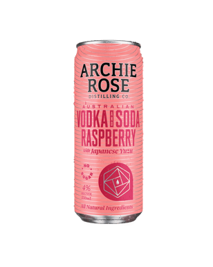 Archie Rose Australian Vodka & Soda With Raspberry & Yuzu Cans  Can