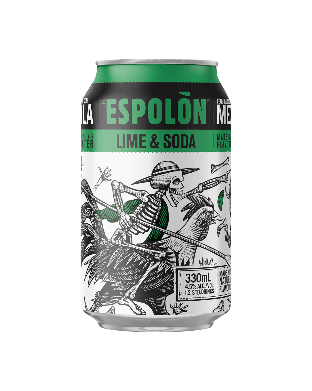 Espolon Lime and Soda Cans 330mL