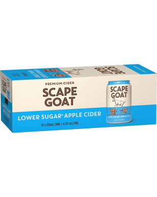 Scape Goat Low Sugar Apple Cider Cans 10x330ml  Each