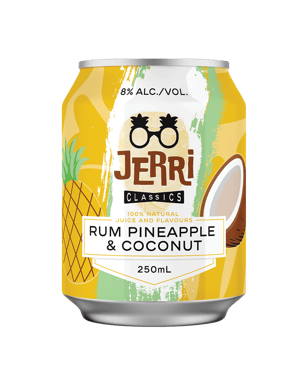 Jerri Cocktail Rum Pineapple And Coconut Cans 250ml  Can