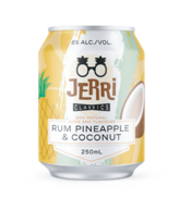 Jerri Cocktail Rum Pineapple And Coconut Cans 250ml  Can