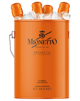 Mionetto Prestige Prosecco D.o.c Ice Bucket Tin 4x200ml Pac  Bottle