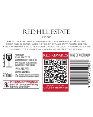 Red Hill Estate Cool Climate Rose  Bottle