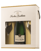 Nicolas Feuillatte Gift Set With Glasses  Bottle