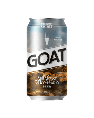 Mountain Goat Full Flower Moon Band Beer Cans 375ml  Can