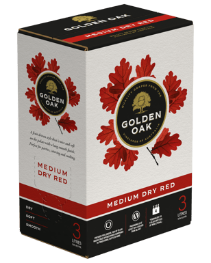 Golden Oak Medium Dry Red Cask 3l  Each