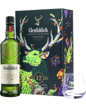 Glenfiddich 12 Year Old Single Malt Scotch Whisky Giftpack  Bottle