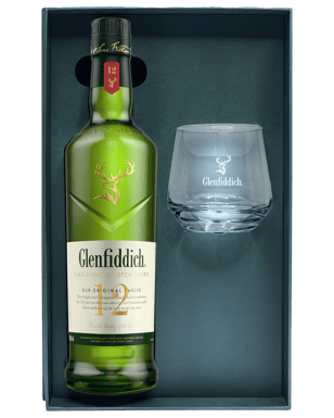 Glenfiddich 12 Year Old Single Malt Scotch Whisky Giftpack  Bottle