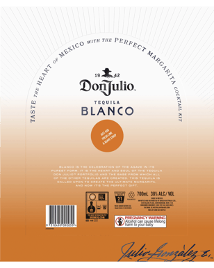 Don Julio Blanco 700ml Tequila Gift Pack  Bottle