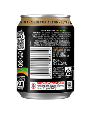 Jameson Dry & Lime Ultra Blend Can 250ml  Can