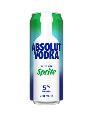 Absolut Vodka Mixed With Sprite Can 330ml  Can