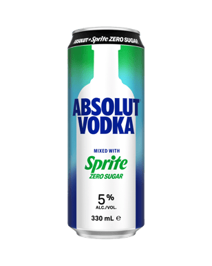 Absolut Vodka Mixed With Sprite Zero Sugar Can 330ml  Can
