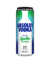 Absolut Vodka Mixed With Sprite Zero Sugar Can 330ml  Can