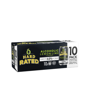 Hard Rated Hard Rated Lemon Lime 6% Cans 10x330ml  Can