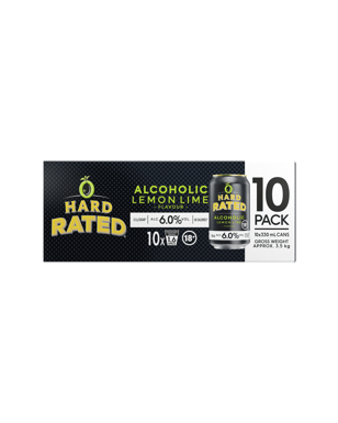 Hard Rated Hard Rated Lemon Lime 6% Cans 10x330ml  Can